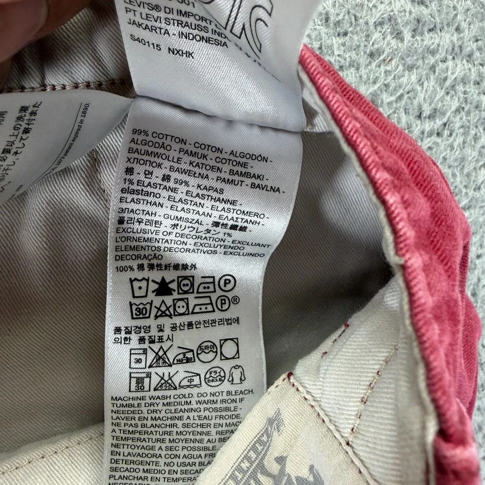 Levi's Pant Mens 36x30 Red Cotton Jogger Tapered Leg Streetwear Workwear Stretch
